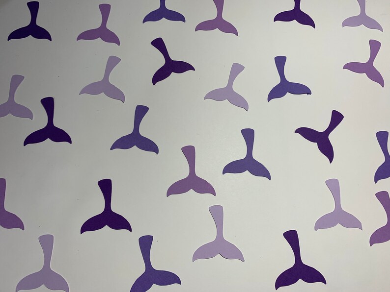 Purple Mermaid Tails Mermaid Birthday Party Mermaid Confetti Girl Birthday Party Girl Baby Shower Mermaid Decor Purple