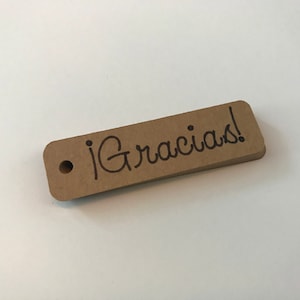 Gracias Tags - Gracias Favor Tags - Gracias Wedding Tags - Thank You Tags - Thank You Favor Tags - Wedding Decor - Spanish Tags - 25 Tags