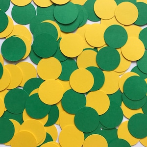 Green and Yellow Dot Confetti - Green Birthday Party Decorations - Green and Yellow Party Decor - Tractor Party Decorations
