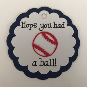 Baseball Birthday Favor Tags Had A Ball Favor Tag Baseball - Etsy