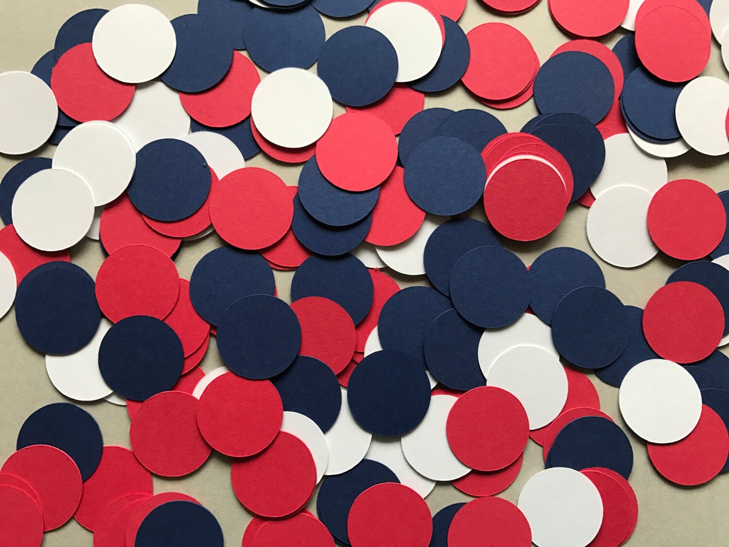 Red White and Blue Dot Confetti Nautical Party Decorations 4th of July Decorations Fourth of July Party Patriotic Party Decor