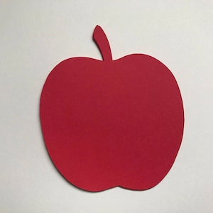 Red Apple Die Cuts - Apple Decorations - Teacher Decorations - Back to School Decor - Apple Die Cuts - Scrapbooking - Apple Wishing Tree