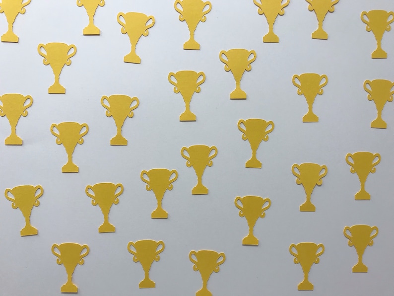 Trophy Decorations Compeition Decorations Golden Yellow Trophy Confetti Winner Decor First Place Decorations