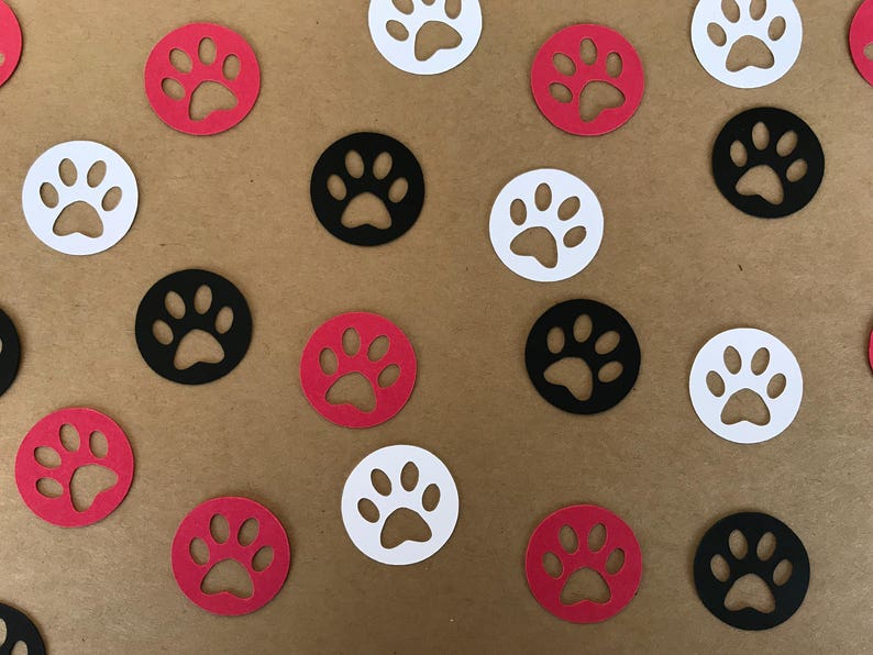 Paw Print Confetti Paw Print Decorations Puppy Party Decor Etsy