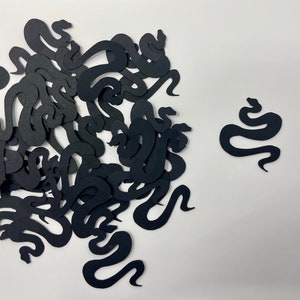 Black Snake Confetti - Snake Confetti - Snake Birthday - Snake Decor - Reptile Confetti - Reptile Birthday - Paper Confetti - 100 pieces