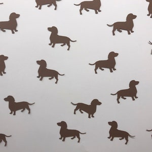 Dog Confetti - Dachshund Confetti -Dachshund Birthday Party - Dog Birthday Party - Dog Decorations - Dog Baby Shower Decor - Brown Dog Decor