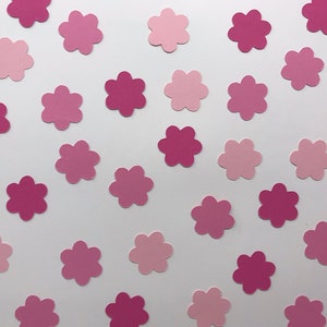 Shades of Pink Flower Confetti - Flower Confetti - Spring Party Decor - Girl Birthday Party Decor - Girl Baby Shower Decor - 150 pieces