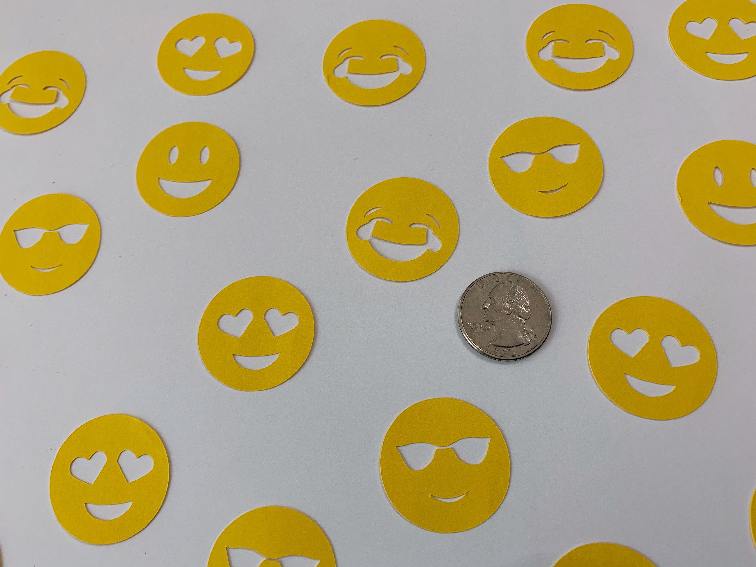 Yellow Emoji Confetti Emoji Birthday Party Decorations Etsy