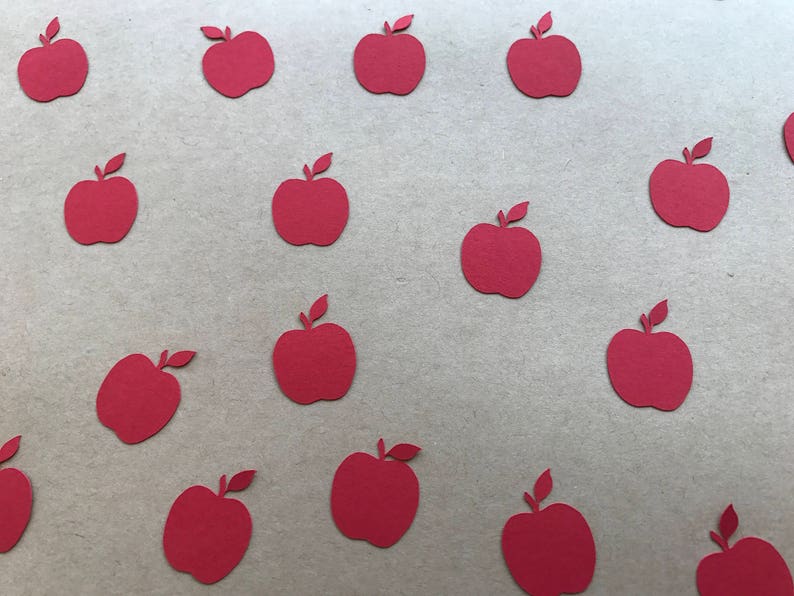 Red Apple Confetti Apple Decorations Teacher Decorations Princess Party Decorations Red Decorations 100 pieces