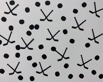 Hockey Confetti - Hockey Birthday Party - Hockey Party Supplies - Sports Confetti - Sports Birthday Party Decor - Hockey  Party - 200 pieces