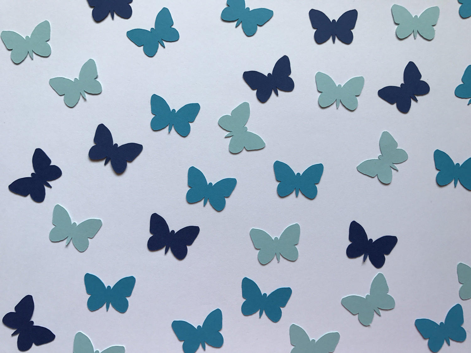 Shades of Blue Butterfly Confetti Blue Butterfly Decor Birthday Butterfly Decor Butterfly Baby Shower Decor Blue Decor 150