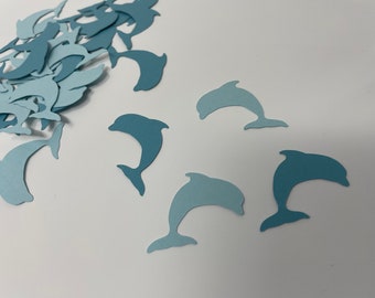 Blue Dolphin Confetti - Dolphin Confetti - Dolphin Party Supplies - Ocean Confetti - Ocean Birthday Party - Dolphin Birthday - 200 pieces