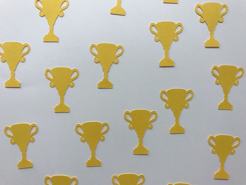 Trophy Decorations Compeition Decorations Golden Yellow Trophy Confetti Winner Decor First Place Decorations