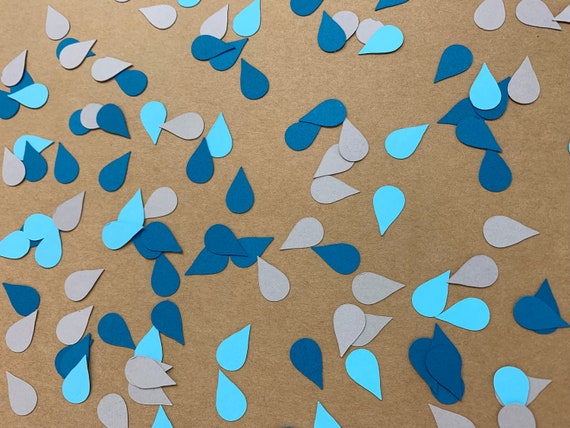 Rain Drop Decorations Baby Sprinkle Party Shades Of Blue Rain Drop