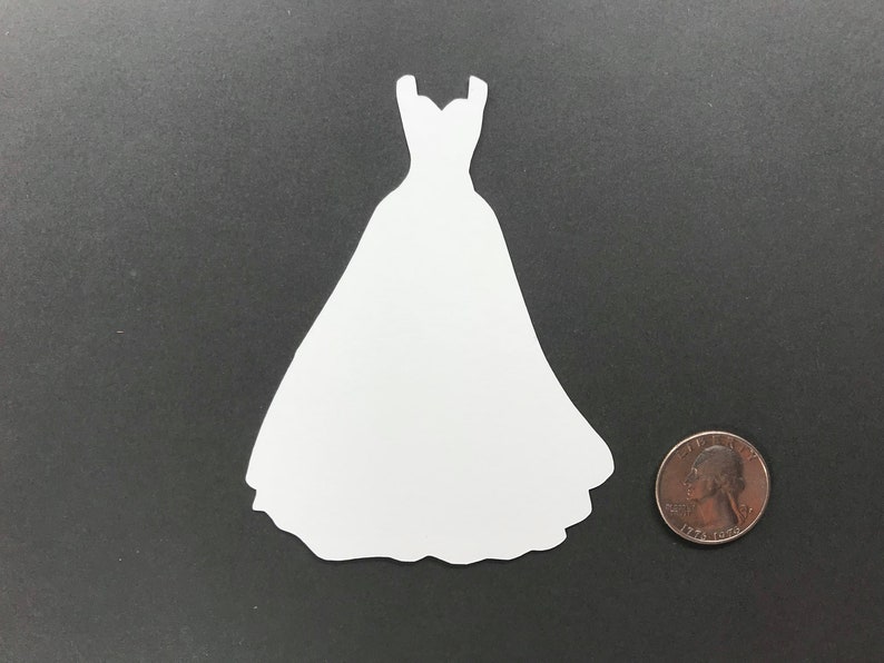 Wedding Dress Die Cuts Wedding Shower Guestbook Bridal Etsy