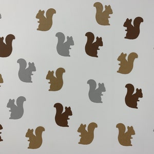 Squirrel Confetti - Squirrel Decorations - Woodland Creatures Baby Shower - Woodland Creatures Birthday Party - Squirrel Birthday Party