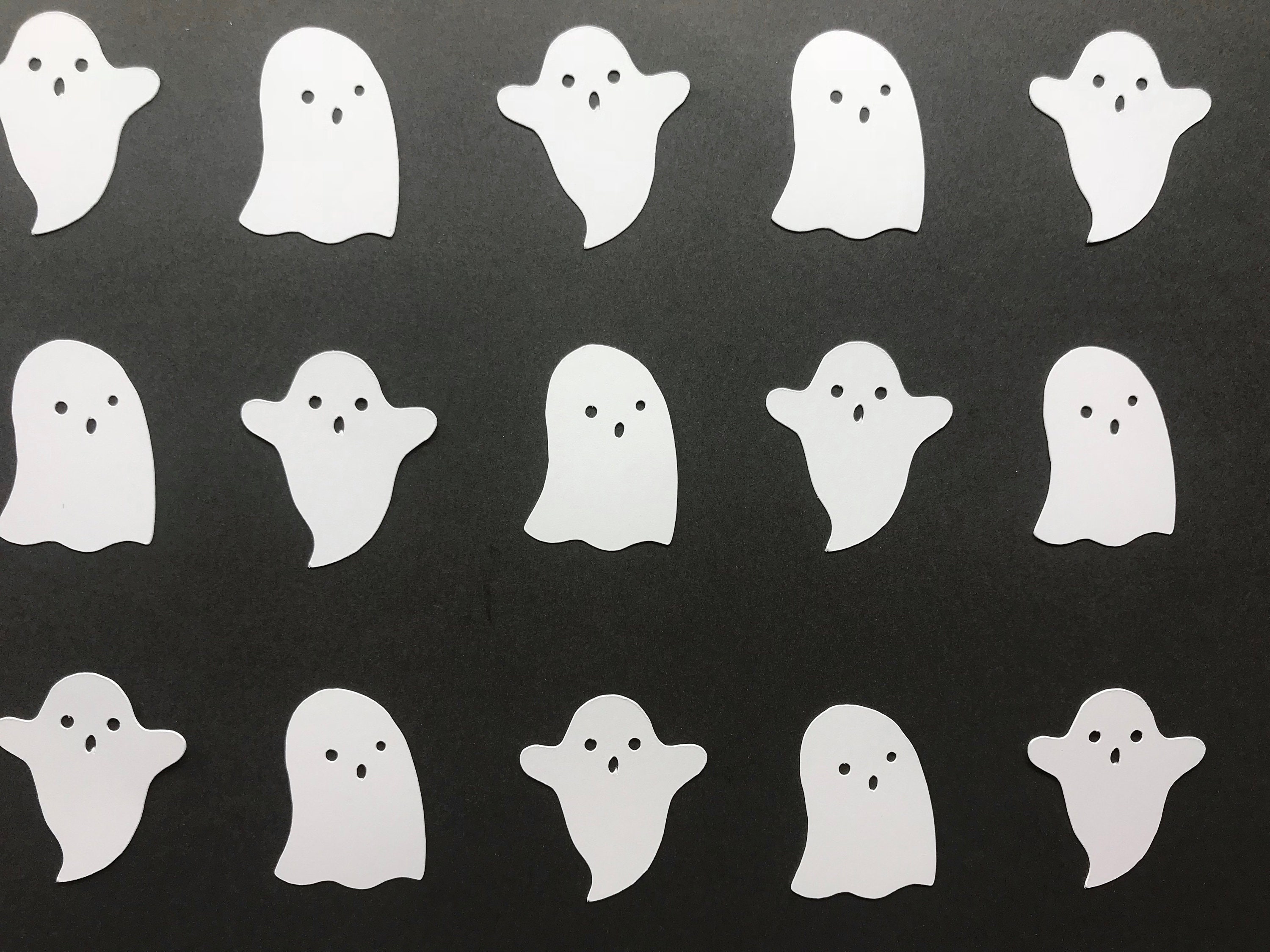 White Ghost Confetti Ghost Decor Halloween Party Etsy