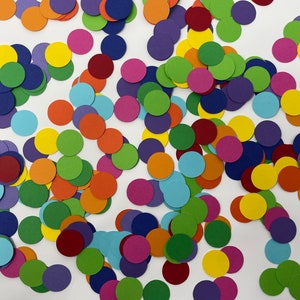 Rainbow Dot Confetti - Rainbow Party Decorations - Rainbow Birthday Party Decor - Rainbow Baby Shower Decor - 250 pieces - Paper Confetti