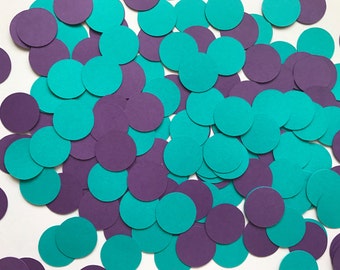 Purple and Teal Confetti - Purple and Teal Party Decorations - Purple and Teal Baby Shower Decor - Teal Party Decor - Teal Confetti