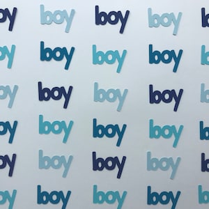 Blue Boy Confetti - Boy Baby Shower Decor - Blue Baby Shower Decor - Gender Reveal Shower Decorations - It&#39;s a Boy Party Decor - 100 pieces