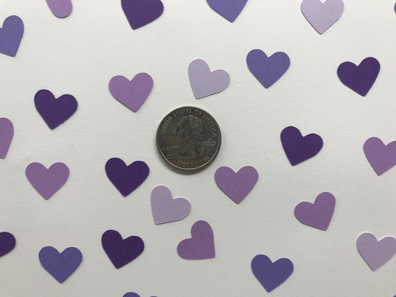Shades Of Purple Heart Confetti Purple Wedding Decorations Etsy