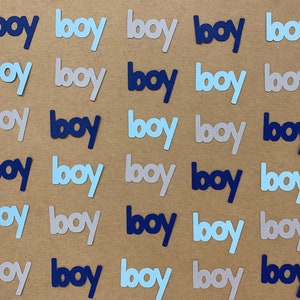Baby Blue, Grey, and Navy Boy Confetti - Little Boy Baby Shower - Gender Reveal Confetti - Boy Baby Shower - It&#39;s a Boy Party - 150 pieces