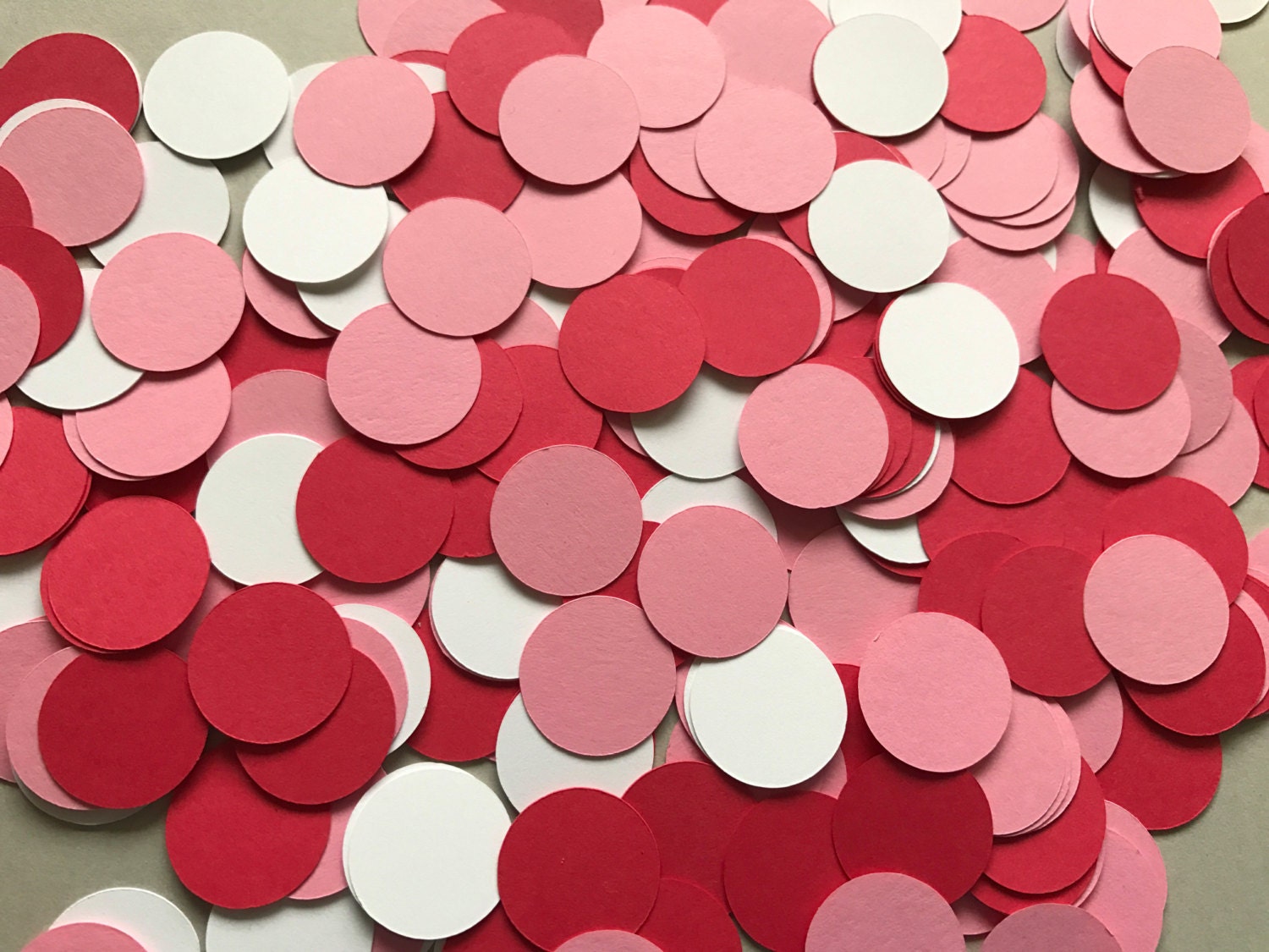Pink Red and White Confetti Valentine's Day Confetti Etsy