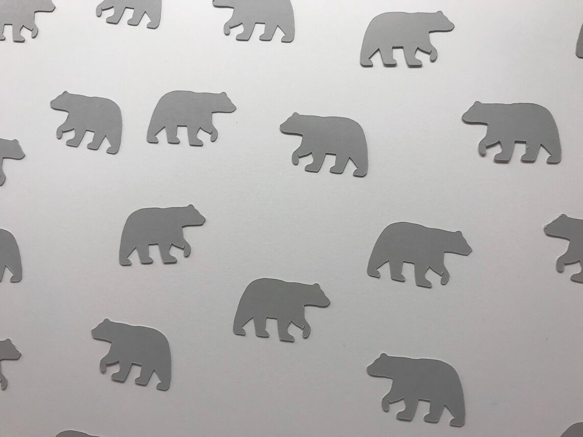 Brown Bear Confetti Black Bear Confetti Bear Decor Etsy