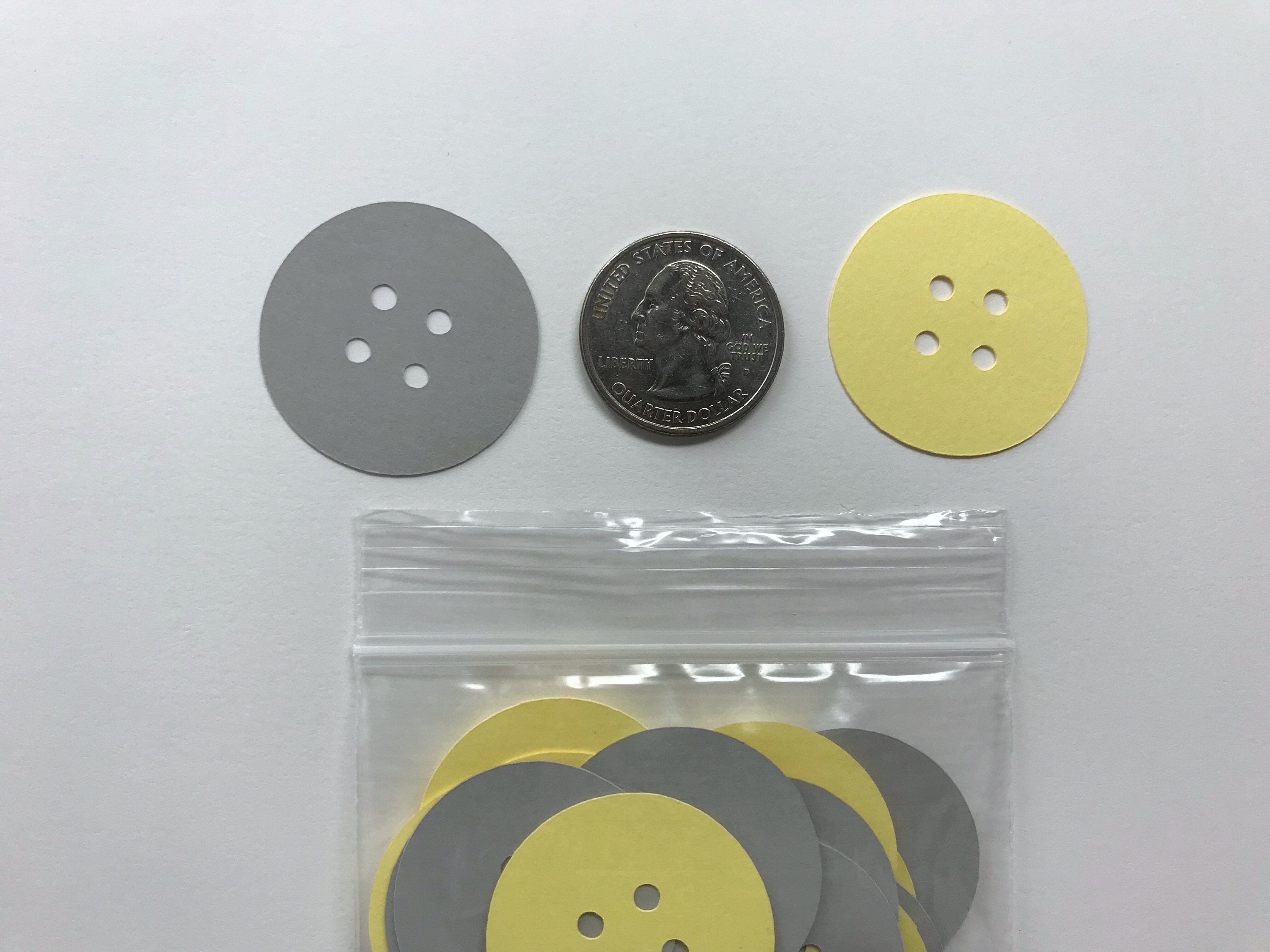 Yellow & Grey Baby Shower Button Decor Baby Shower Decor Yellow & Grey Button Confetti Gender Neutral Baby Shower 200 pieces Cute As a Button Baby Shower 