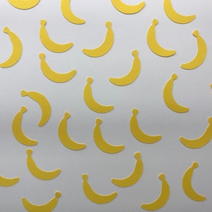 Yellow Banana Confetti - Banana Birthday Party - Monkey Birthday Party - Banana Decorations - Fruit Decorations - Monkey Party Decor