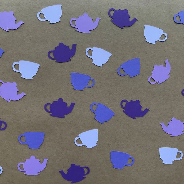 Shades of Purple Teacup Confetti - Tea Party Confetti - Tea Party Decorations - Purple Tea Party Decor - Tea Party Birthday - Princess Party