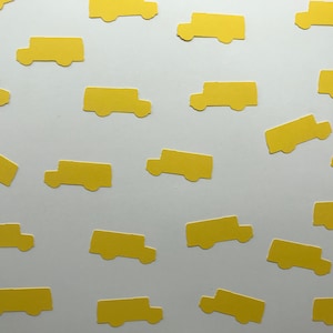 Yellow School Bus Confetti - School Bus Decorations - Back to School Party Decor - Classroom Decor - School Confetti - Yellow Bus Decor