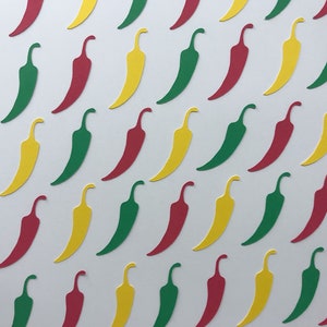 Pepper Confetti - Chili Pepper Confetti - Chili Confetti - Mexican Party - Chili Cook Off - Jalapeño Confetti - Cinco de Mayo - 150 pieces