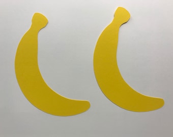 Banana Die Cuts - Banana Party Decorations - Monkey Party Decorations - Bulletin Board Die Cuts - Banana Party Supplies - Fruit Die Cuts