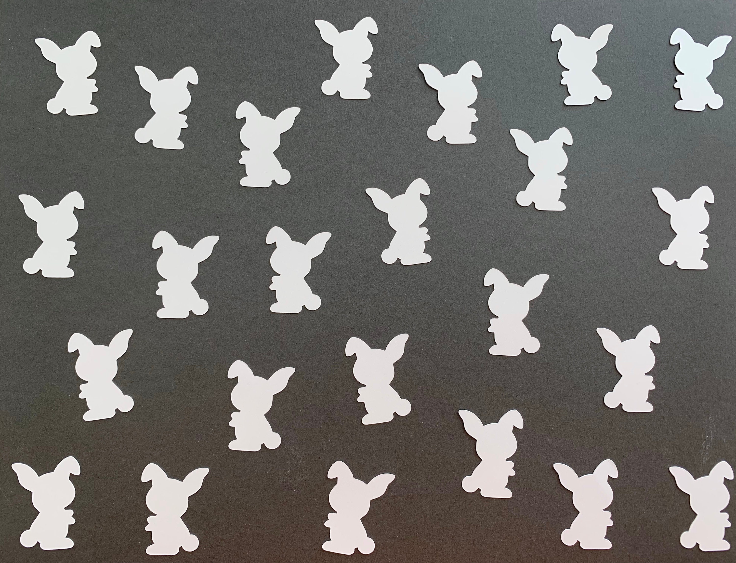 White Bunny Confetti Bunny Decorations Easter Decorations Easter Party Confetti Easter Bunny Party Decorations Spring Party