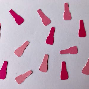 Shades of Pink Nail Polish Confetti - Nail Party Decor - Spa Party Decor - Make Up Party Decor - Make Up Birthday Party - 150 pieces