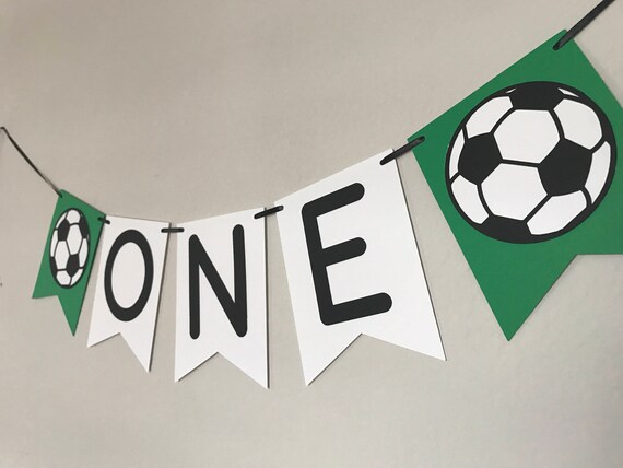 First Birthday Soccer Banner Soccer Birthday Party Decorations