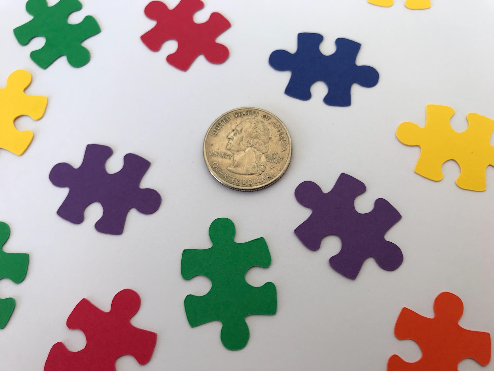 Puzzle Piece Confetti Puzzle Decor Jigsaw Puzzle Pieces Etsy Norway