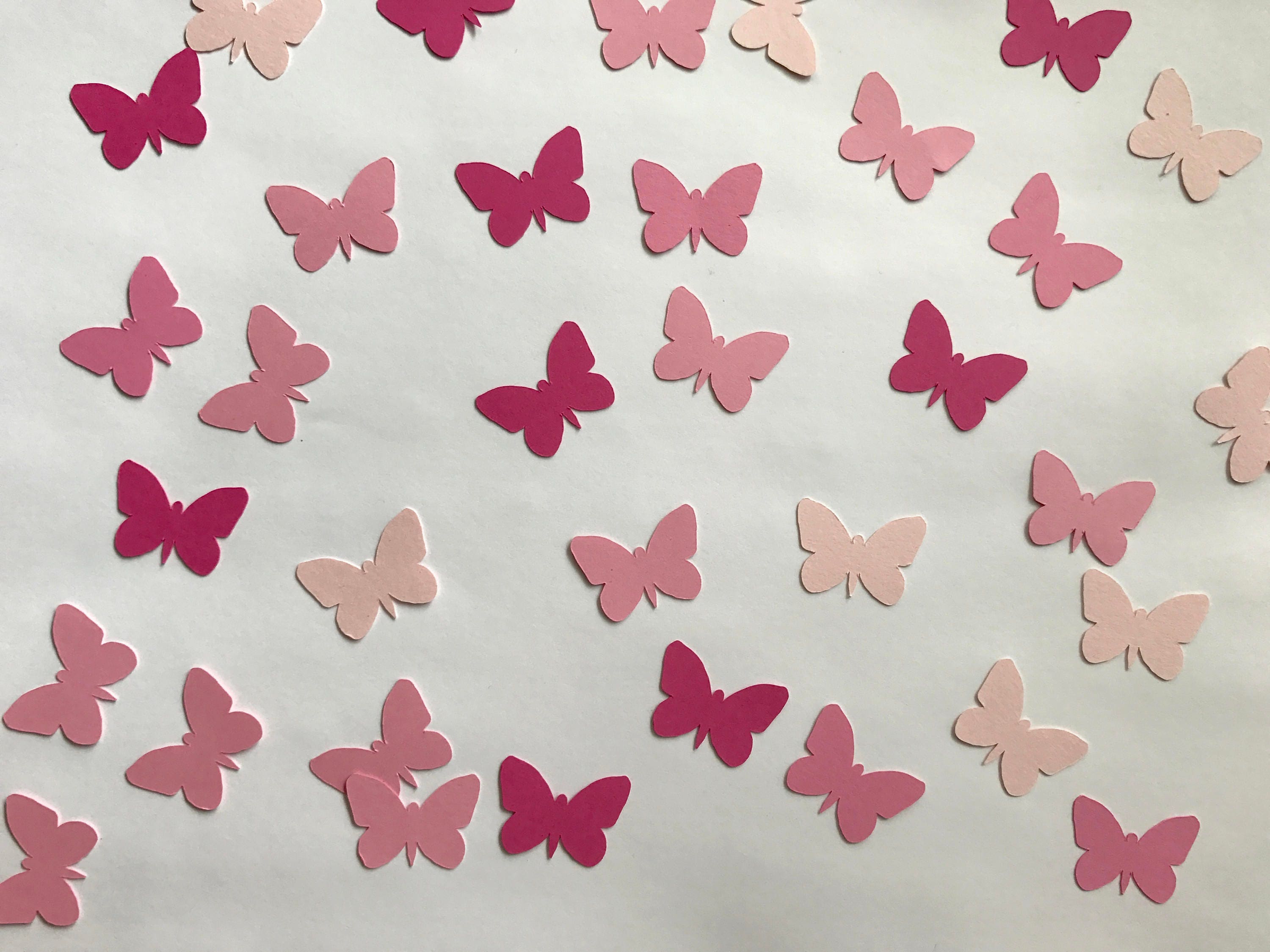 Shades of Pink Butterfly Confetti Pink Butterfly Decor Birthday Butterfly Decor Butterfly Baby Shower Decor Pink Decor 200