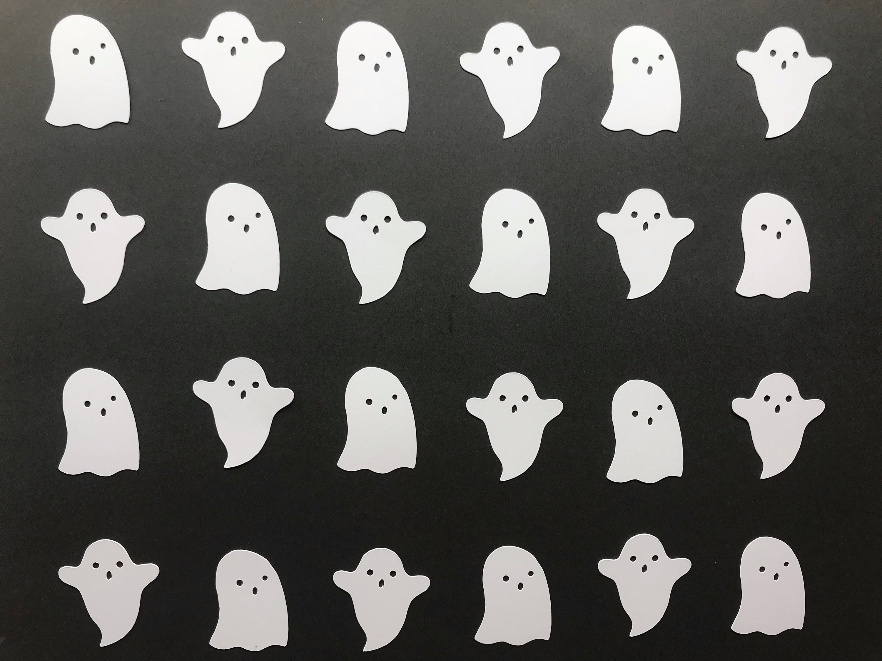 White Ghost Confetti Ghost Decorations Halloween Party Etsy