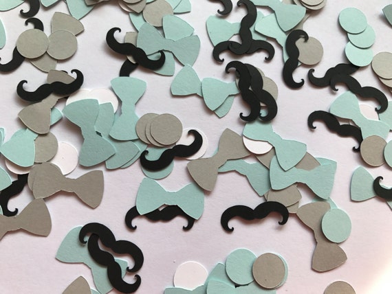 Items Similar To Blue Grey Black And White Little Man Confetti