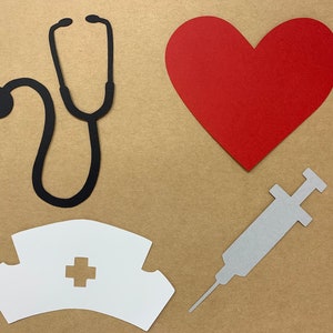 Nursing Die Cuts - Nursing Party Supplies - Nursing Graduation Party Decorations - Nurse Retirement Party Decor - Nurse Decor - Nurse Party