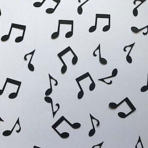 Black Music Note Confetti - Music Note Decor - Music Birthday Party Decorations - Music Party Decorations - Black Music Notes - 200 pieces