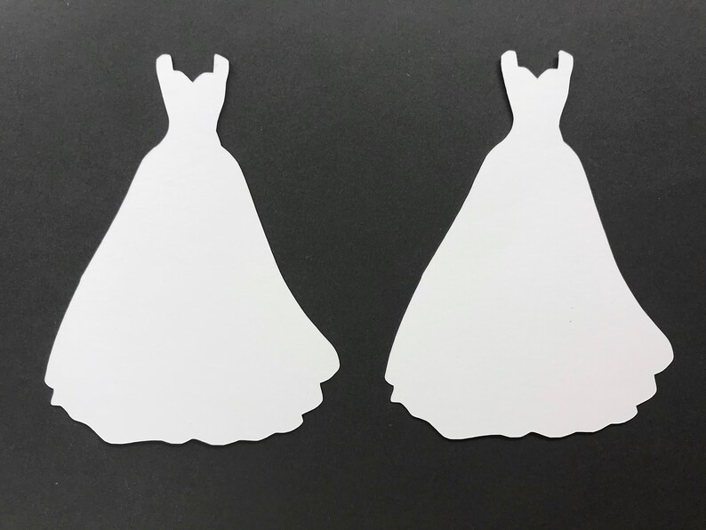 Wedding Dress Die Cuts Wedding Shower Guestbook Bridal Etsy