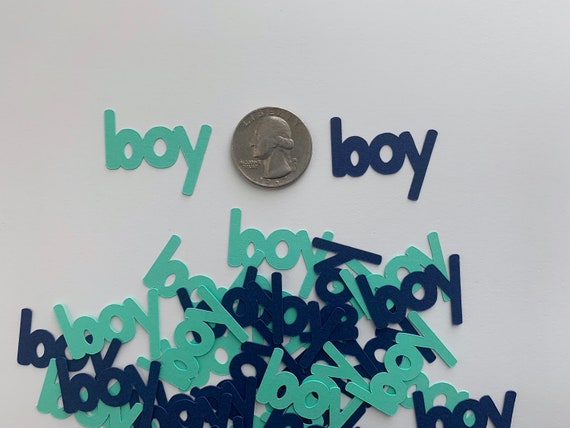 Navy and Mint Boy Confetti Boy Baby Shower Decor Blue Baby Shower