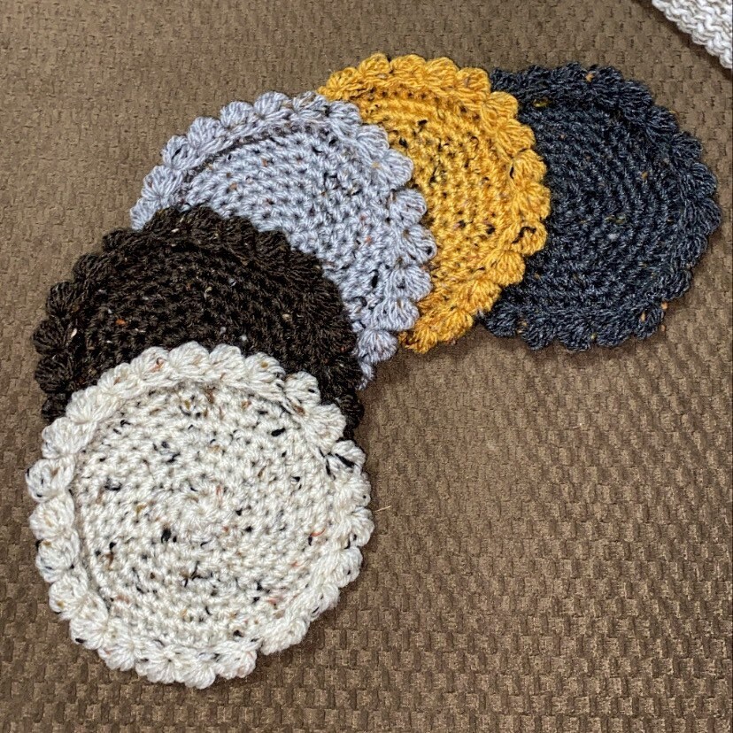 Bobble Mug Rug Boho Coasters Crochet Mug Rug Etsy.de