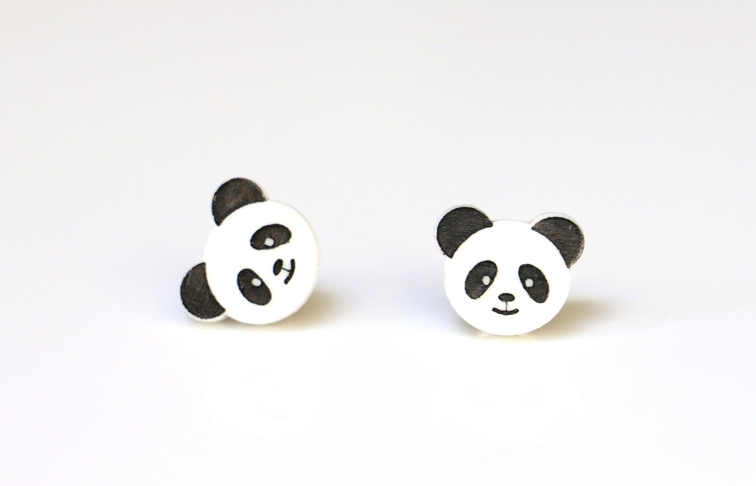 Giant Panda Earrings Miniature Panda Charms Kawaii Panda Gift Cute Animal Earrings Panda Bear Earrings Tiny Pandas Little Bears
