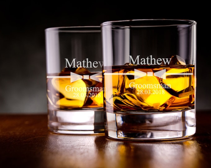 Engraved Whiskey Glass, Custom Whiskey Glass, Personalized Scotch Glass, Bridal party, Custom Whiskey Glasses, Gift For Him, Wedding Gift