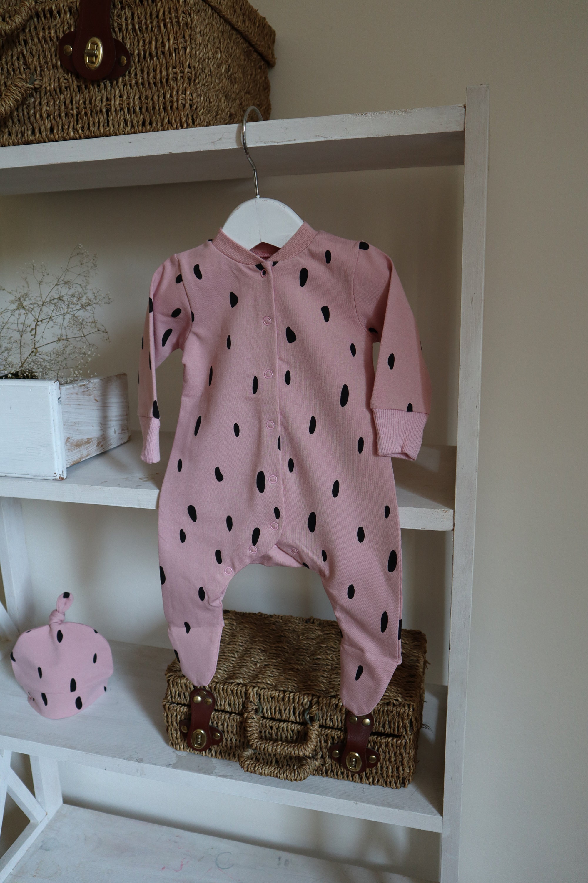 Pink Baby Sleepsuit Newborn Overalls Girl Coming Home - Etsy