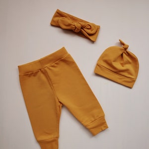 Senf Hose - Baby Jogger, Baby Hose, Baby Haremshose, Baby-Sweat-Hose, Baby Leggins Kleinkind Harems, Baby-Outfit - 0m - 6y